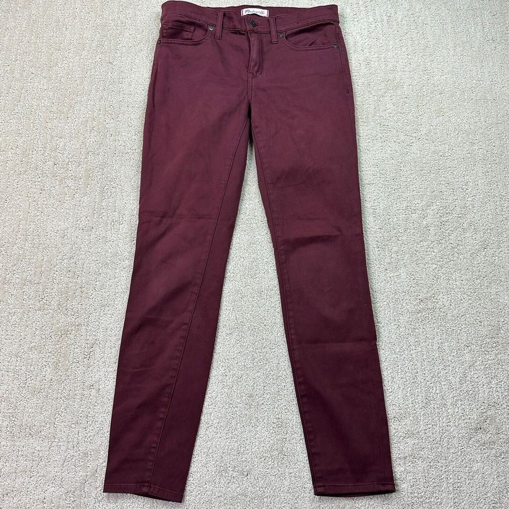 Madewell Skinny Skinny Burgundy‎ Jeans Size 28